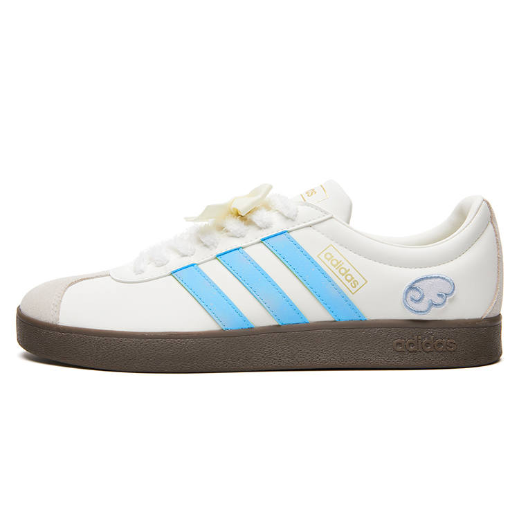 Adidas Adidas VL COURT 2.0 Abrasion Resistant Breathable Low top Skateboard Shoes Unisex White Blue