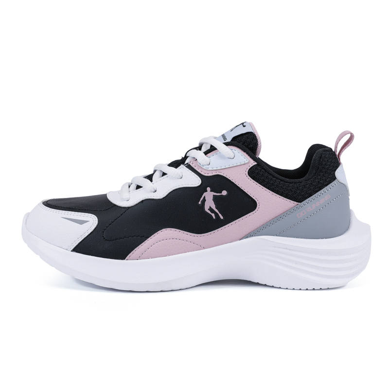 QIAODAN Slip Resistant Waterproof Non Slip And Waterproof Low top Running Shoes Women's White Black