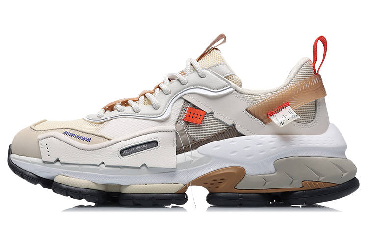 Li-Ning Li Ning CF Tracing Casual Shoes Men's Low Top Eggnog Gray