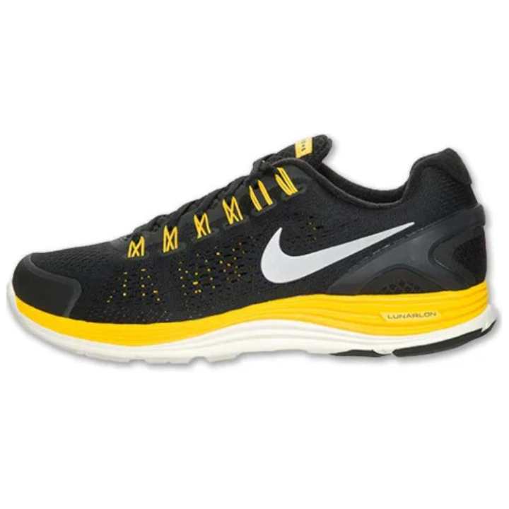 Nike Nike Lunarglide 4 Abrasion Resistant Breathable Low top Running Shoes Unisex Black Yellow