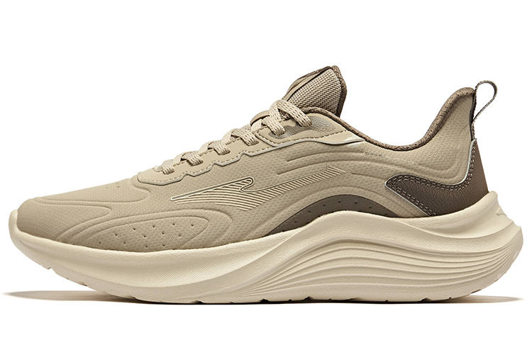 Erke Mountain Eagle Cushioning Breathable Cushioning Breathable Low top Running Shoes Men's Light Linen Brownstone