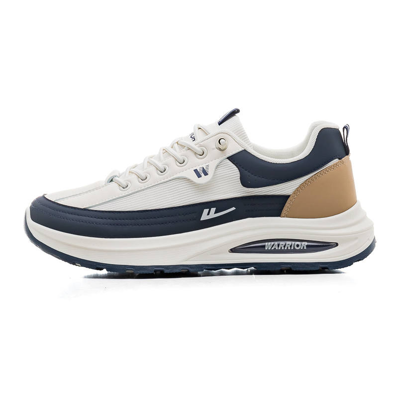 Warrior Fashion Trend Slip Resistant Height Increasing Low top Running Shoes Men's Beige Blue Khaki