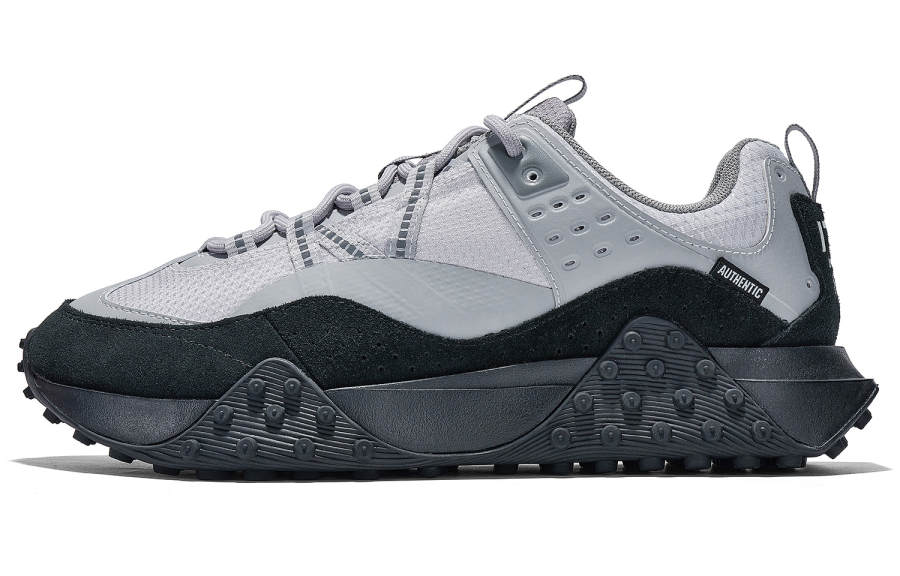 Kappa Slip Resistant Abrasion Resistant Low top Running Shoes Unisex Gray Black