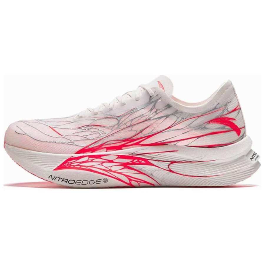 Anta C202 5 GT Cushioning, Wear Resistant Low top Marathon Running Shoes Men's Red White