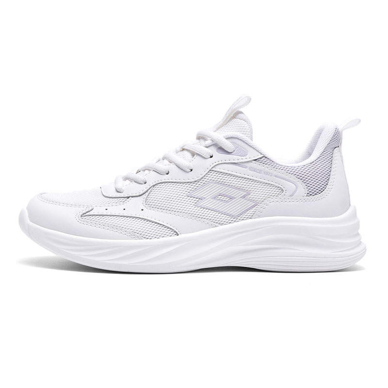 LOTTO Sportlife Cushioning Abrasion Resistant Lightweight Breathable Low top Casual Running Shoes Women's White Purple