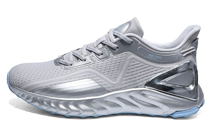 PEAK Casual Abrasion Resistant Breathable Abrasion Resistant Breathable Low top Running Shoes Men's Silver