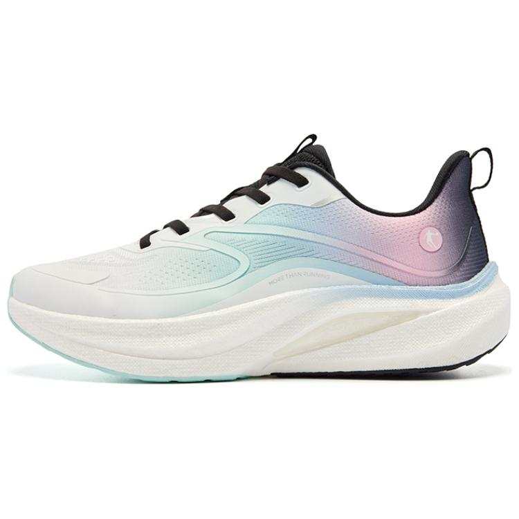 QIAODAN Slip Resistant And Abrasion Resistant Coverage Low top Sprint Casual Running Shoes Women's White Blue Pink