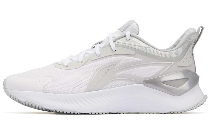 Li-Ning Li Ning YueYing 3.0 Cushioning Abrasion Resistant Breathable Low top Sprint Running Shoes Men's White Gray