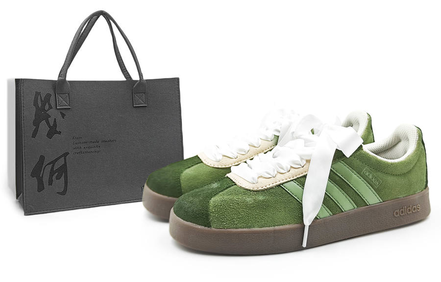 Adidas Adidas VL COURT 2.0 Cushioning, Wear Resistant Low top Skateboard Shoes Unisex Matcha Green