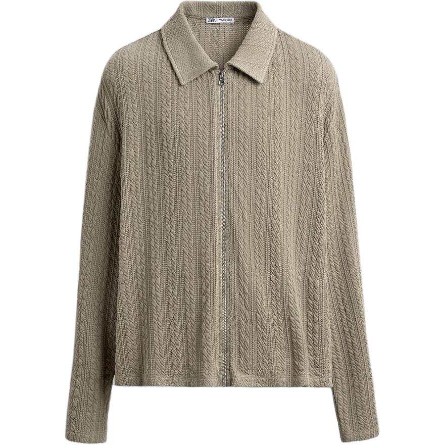 ZARA Jackets Men's Khaki Lapel Moderate Other