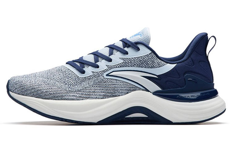 Anta 2.5 Cushioning Slip Resistant Abrasion Resistant Low top Running Shoes Men's Blue Gray