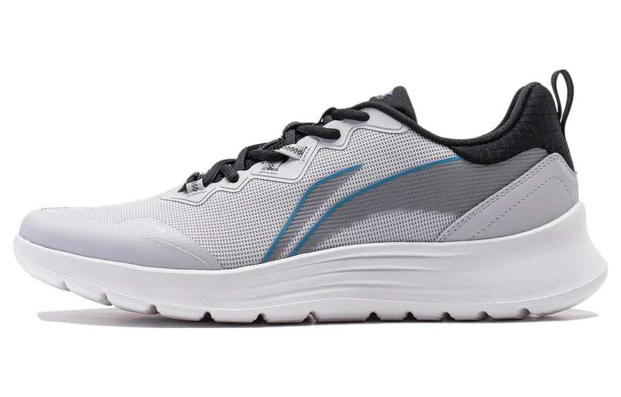 Li-Ning Li Ning Feather Abrasion Resistant Low top Running Shoes Men's Gray Black