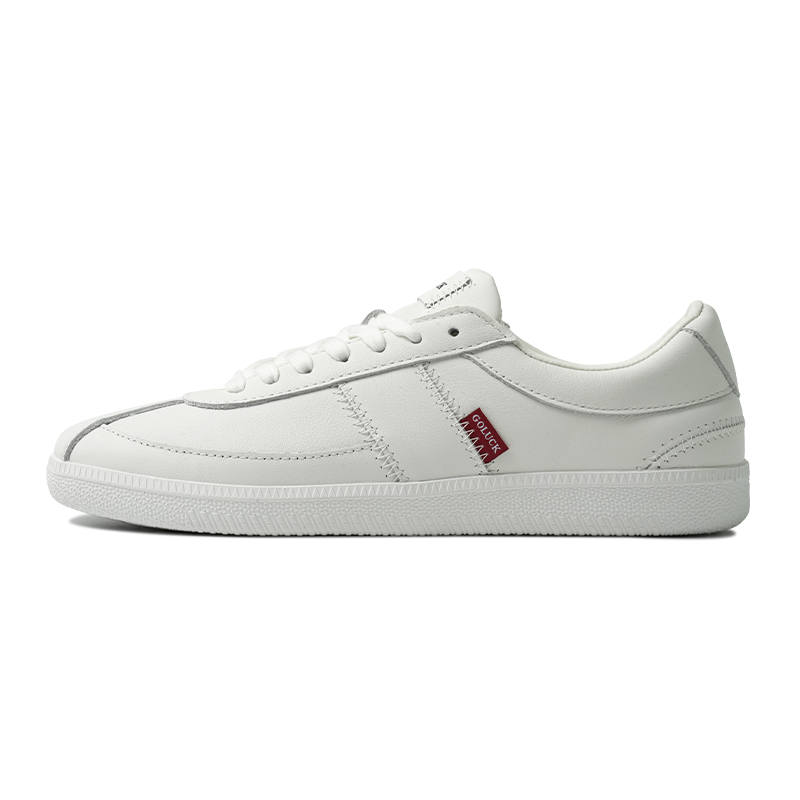 GOLUCK CCD Classic Vintage T Trainers Top Grain Cow Leather Slip Resistant Cushioning Low top Skateboard Shoes Unisex