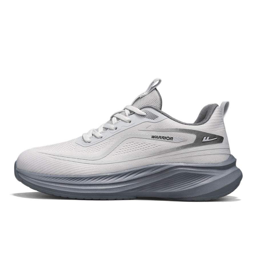 Warrior Cushioning Abrasion Resistant Breathable Lightweight Low top Running Shoes Men's Gray