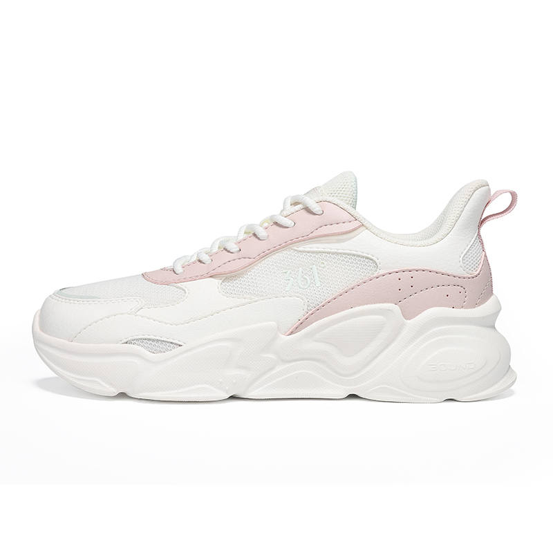 361° Cushioning Breathable Lightweight Low top Casual Shoes Women's White Pink