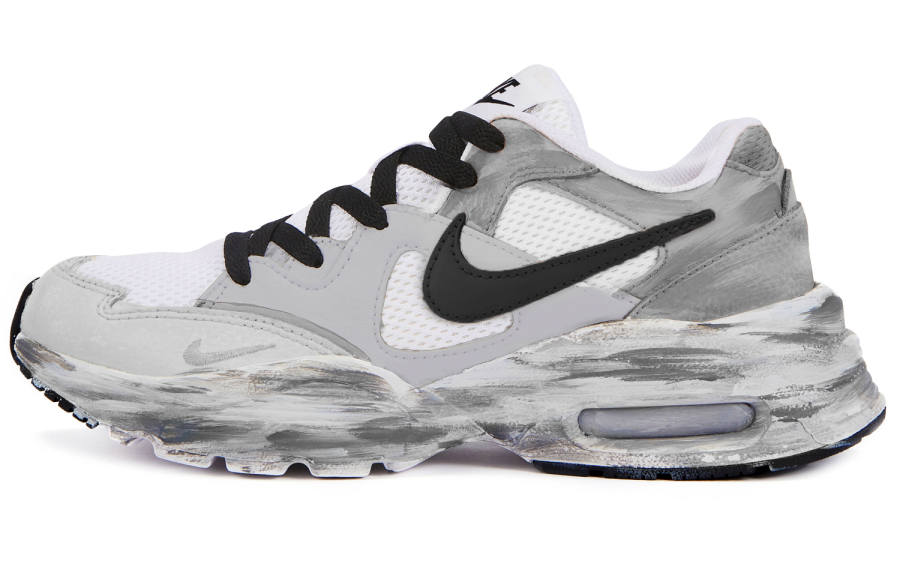Nike Nike Air Max Fusion Slip Resistant Abrasion Resistant Low top Running Shoes Women's Gray White Black
