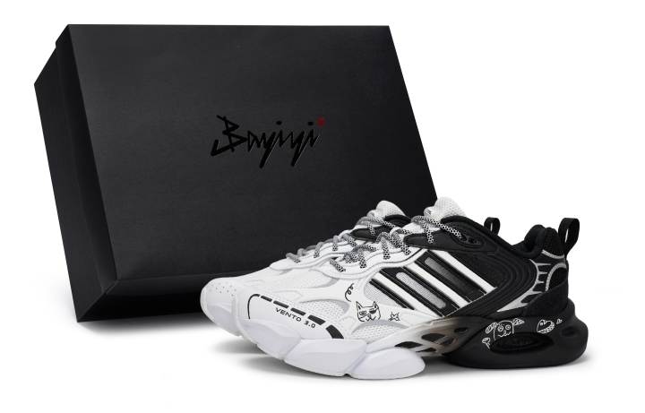 Adidas Adidas CLIMACOOL VENTO 3.0 Slip Resistant Abrasion Resistant Low top Running Shoes Men's White Black