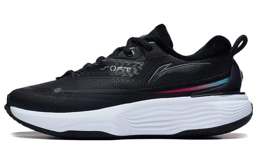 Li-Ning Li Ning SOFT WARM Fashion Fabric Cushioning Breathable Low top Running Shoes Women's Black