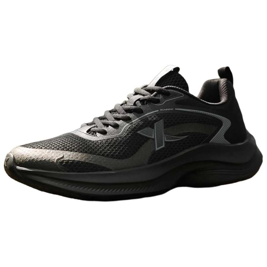 XTEP Cushioning Breathable Slip Resistant Low top Casual Sprint Running Shoes Men's Black Gray