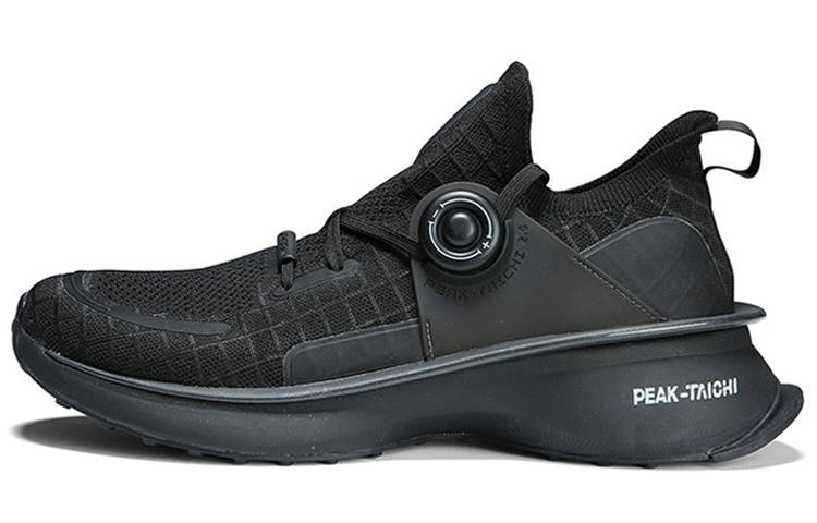 PEAK Tai Ji2.0 Fabric Cushioning Slip Resistant Abrasion Resistant Low top Taichi Running Shoes Men's Black