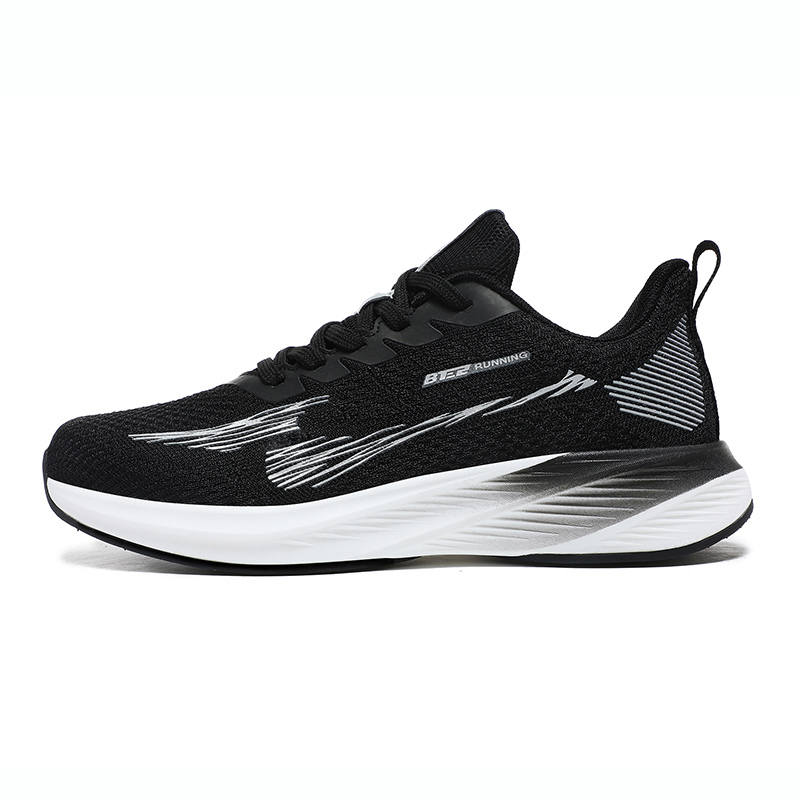 BTE Low top Casual Sprint City Commuting Running Shoes Unisex Black White