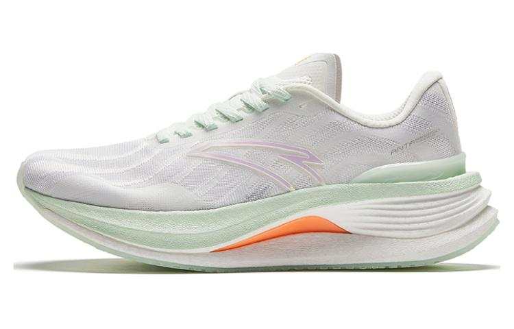 Anta Cushioning, Wear Resistant Low top Running Shoes Women's White Green Orange