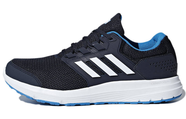 Adidas Adidas Galaxy 4 Abrasion Resistant Low top Running Shoes Men's Navy Blue