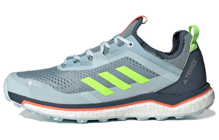 Adidas Adidas TERREX AGRAVIC FLOW Slip Resistant Cushioning Low top Running Shoes Women's Blue Green Orange