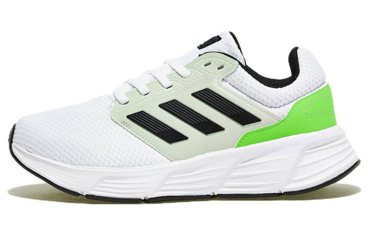 Adidas Adidas Galaxy 6 Comfortable Abrasion Resistant Low top Running Shoes Men's White Green