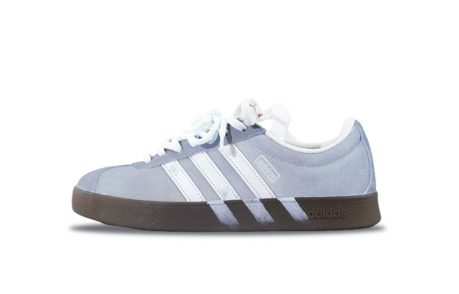 Adidas Adidas VL COURT 2.0 Abrasion Resistant Low top Skateboard Shoes Unisex Blue White