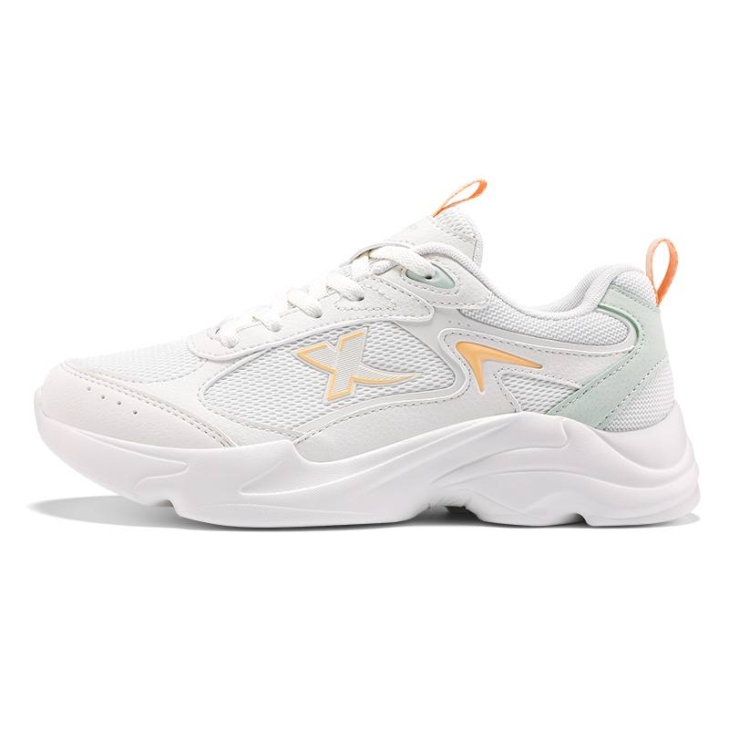 XTEP Hydrogen Wind Technology Breathable And Lightweight Low top Casual Running Shoes Women's White Green