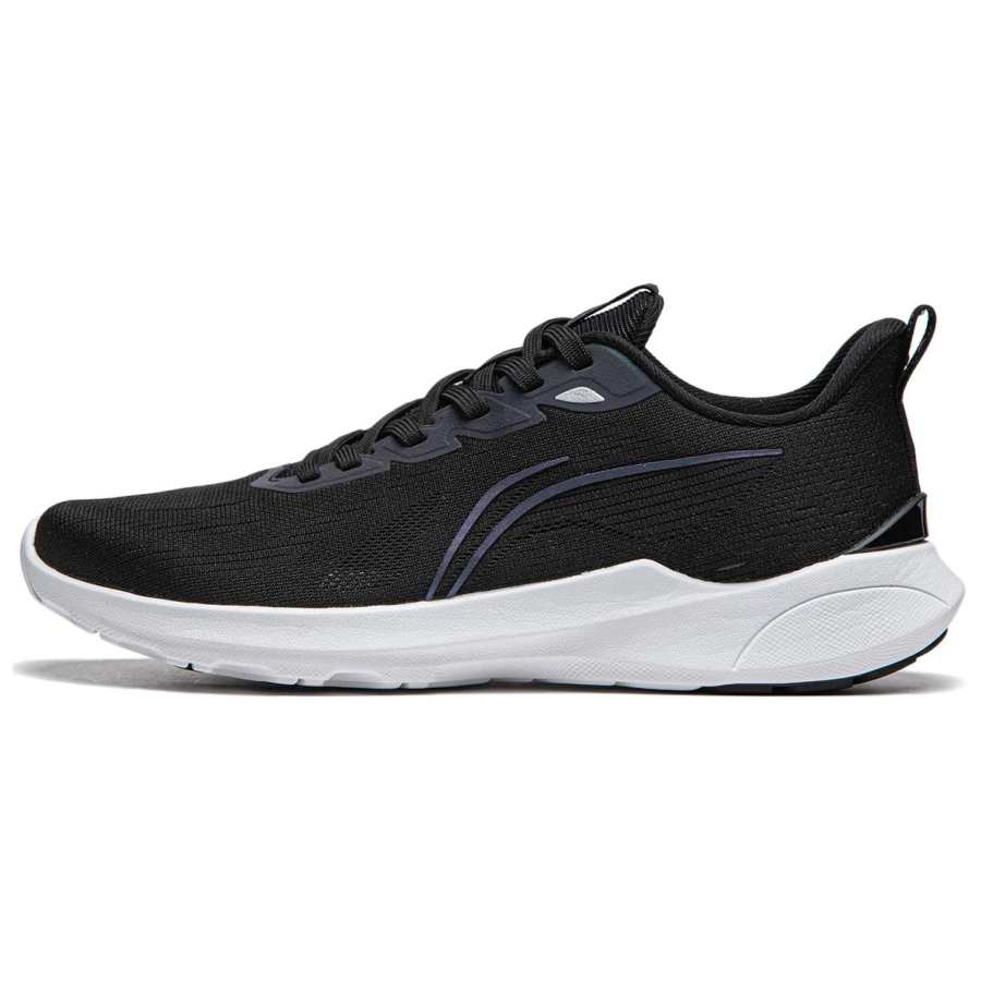 Li-Ning Li Ning Qingyi Comfortable Cushioning, Wear Resistant Low top Running Shoes Women's Black White