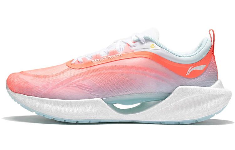 Li-Ning Li Ning Super Light 19 Lightweight Rebound Low top Running Shoes Women's Fluorescent Lip Orange