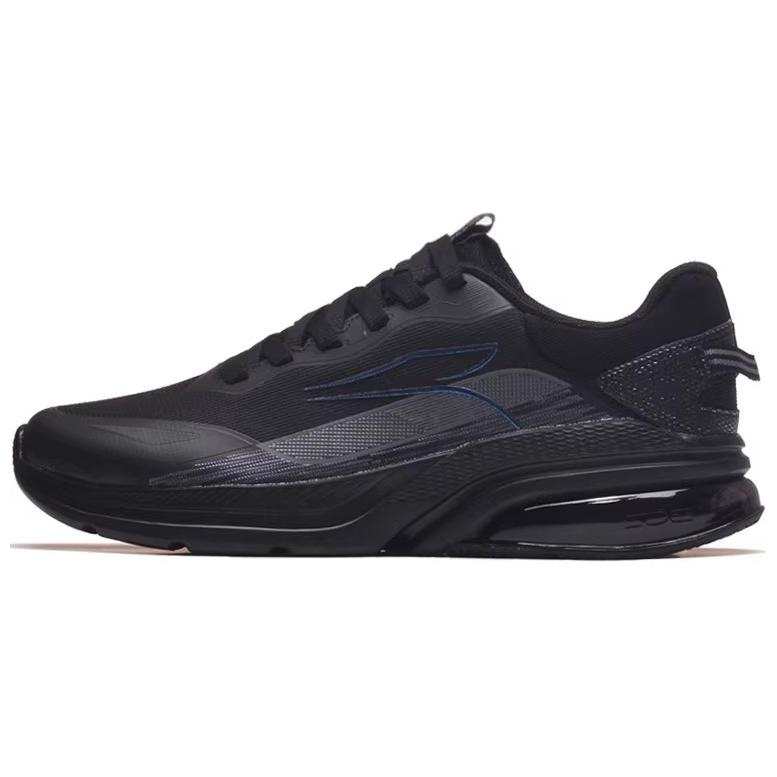 361° Style Cushioning Slip Resistant Rebound Low top Casual Sprint Running Shoes Men's Black Gray