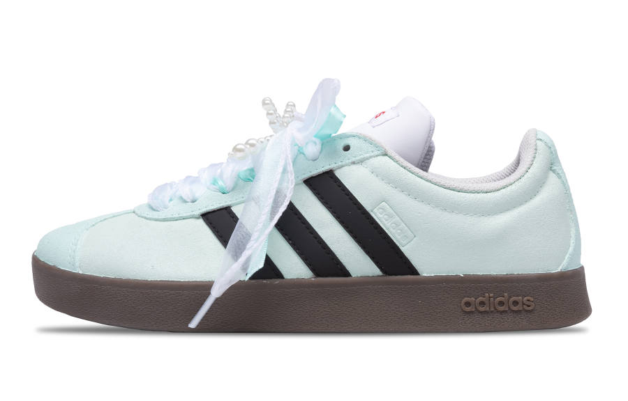 Adidas Adidas VL COURT 2.0 Slip Resistant Abrasion Resistant Low top Skateboard Shoes Unisex Green