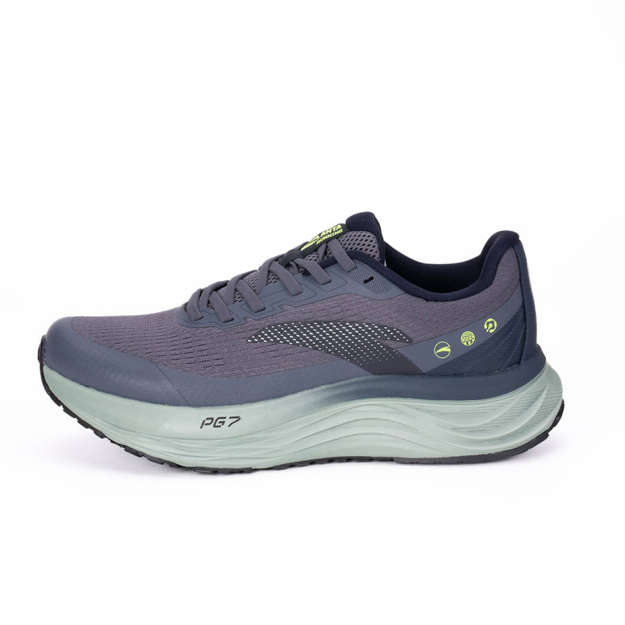 Anta Travel Steps 2s Comfortable Running Shoes Men's Iron Ore Gray