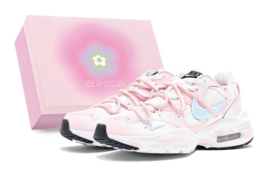 Nike Nike Air Max Fusion Slip Resistant Abrasion Resistant Low top Casual Running Shoes Women's Pink Blue