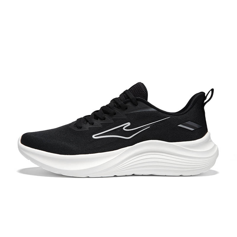Erke Cushioning Breathable Lightweight Low top Casual Running Shoes Men's Jet Black