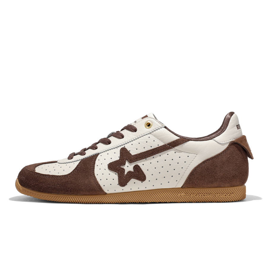 RIPSTAR RIPSTAR Cambridge Brown Star Toast Thin Sole German Army Trainers Arch Support