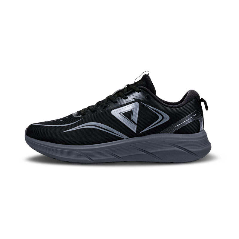 PEAK Cushioning Abrasion Resistant Cushioning, Wear Resistant Low top Casual Running Shoes Men's Black