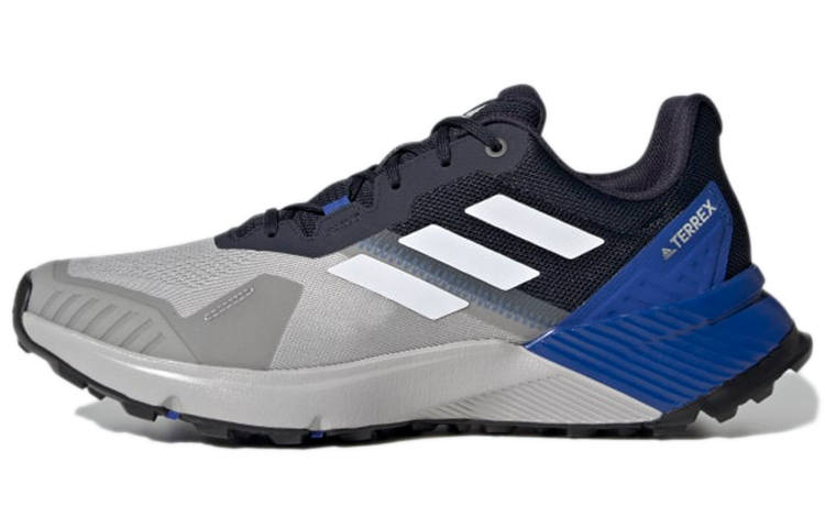 Adidas Adidas Terrex Soulstride Trail Abrasion Resistant Low top Running Shoes Men's Gray Blue
