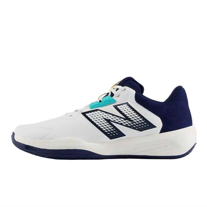 New Balance New Balance NB 696v6 Mesh, Synthetic Leather Abrasion Resistant Low top Running Shoes Men's White Blue 2E Width