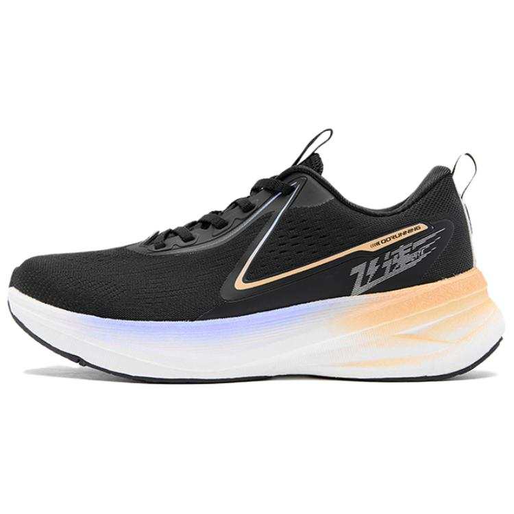 QIAODAN Swift Lite Cushioning, Wear Resistant Low top Casual Running Shoes Women's Black White