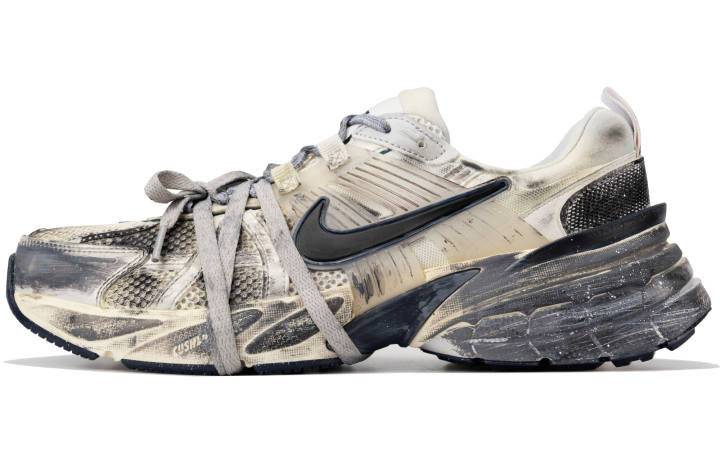 Nike Nike V2K Run Slip Resistant And Breathable Low top Casual Running Shoes Unisex Gray White