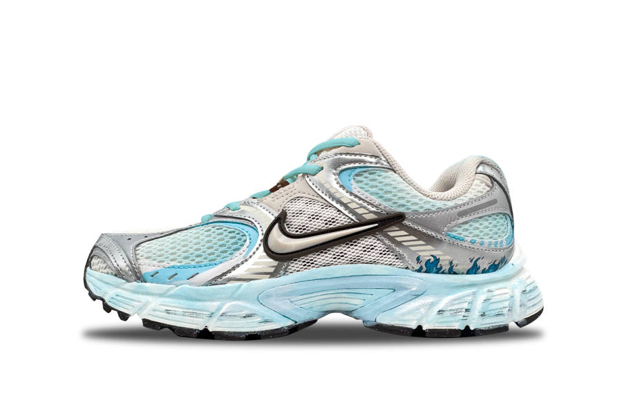 Nike Nike V5 RNR Abrasion Resistant Breathable Low top Running Shoes Unisex Silver Blue