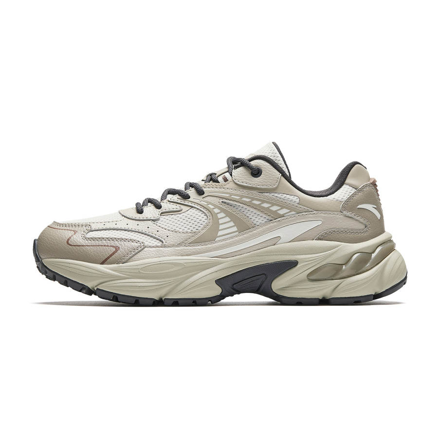 Anta AT802 Cushioning Abrasion Resistant Height Increasing Casual Shoes Men's Digital Mist Gray/Dune Gray/Castle Gray