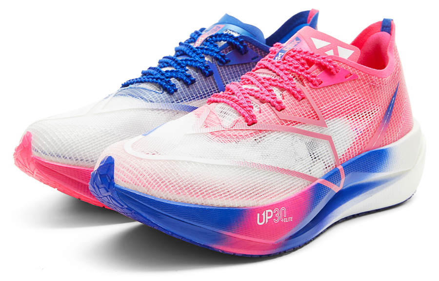 PEAK UP30 3.0 Elite Slip Resistant Abrasion Resistant Support Low top Carbon Plate Running Shoes Women's Pink Blue