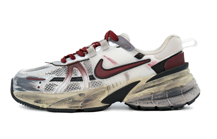 Nike Nike V2K Run Low top Running Shoes Women's Silver Red
