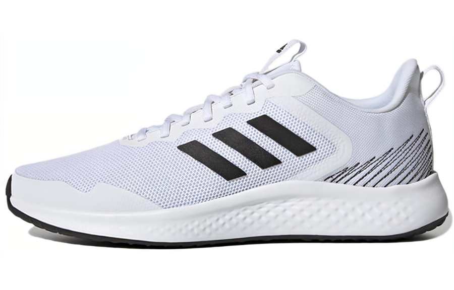 Adidas Adidas Fluidstreet Fabric Abrasion Resistant Slip Resistant Low top Running Shoes Men's White Black