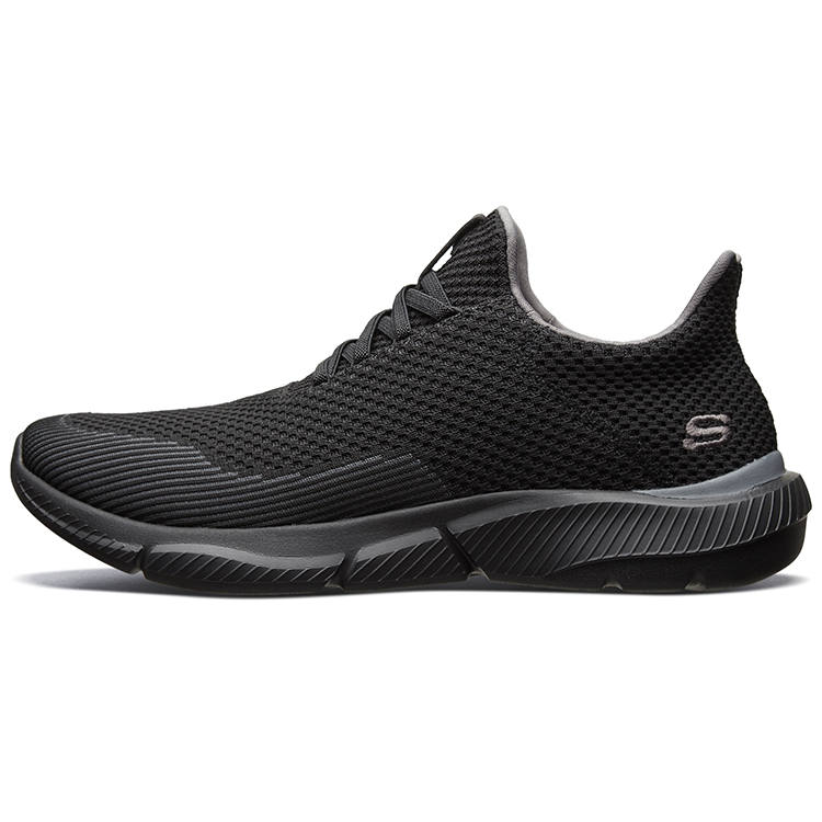 Skechers Ingram Mesh, Artificial Leather Slip Resistant Slip Resistant Low top Running Shoes Men's Black